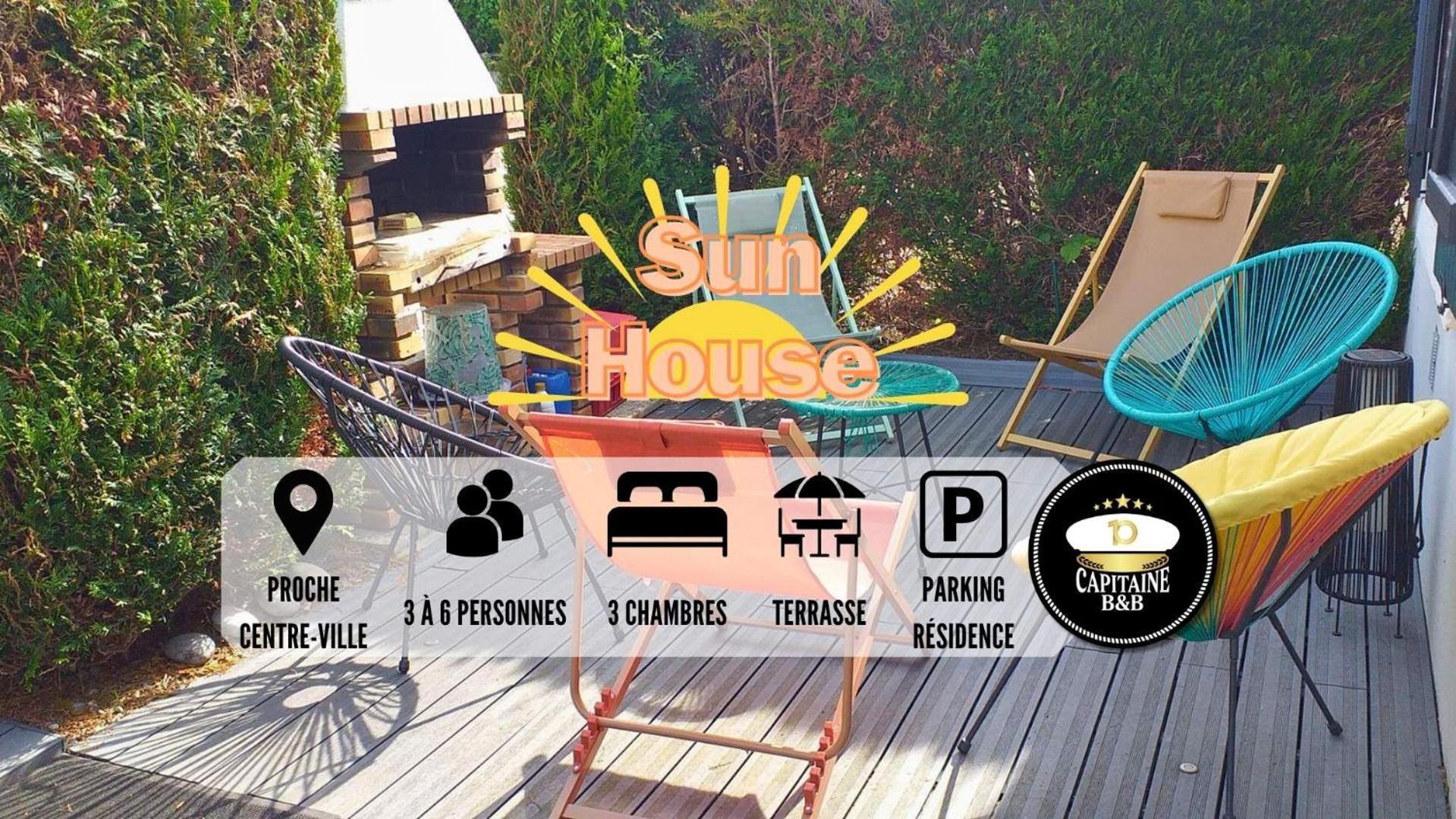 Ferienwohnung Sun House - Terrasse Parking Prive Gratuit Troyes Exterior foto